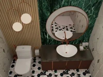 modern bathroom 3D model