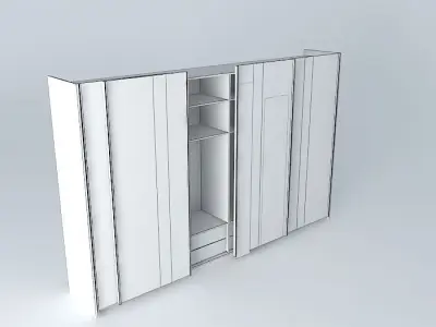 wardrobe with doors and drawers Free 3D model buy