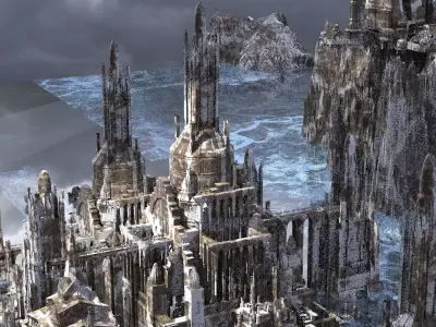Fortress of Ice Kitbash 3D model