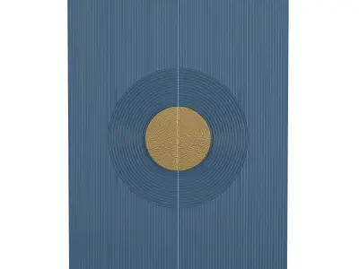 Lobby blue bronze door 3D model