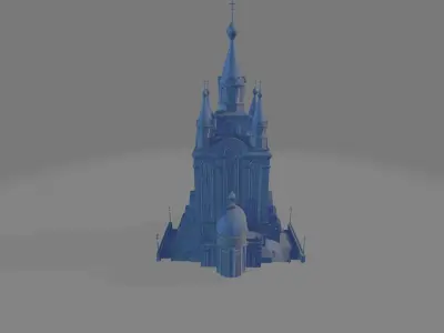 Old Church Model Low-poly 3D model