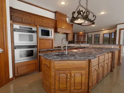 Kitchen hawaiian style 3D model