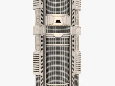 futuristic skyscraper 3D model