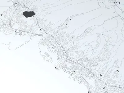 Honolulu Road Network and Streets 3D model