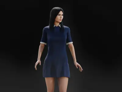 Megan Fox from Subservience Low-poly 3D model