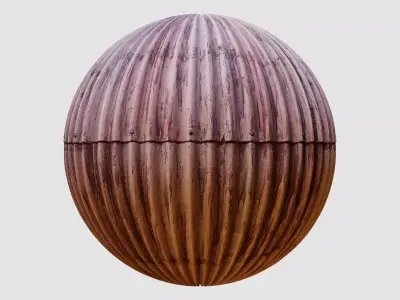 Corrugated Sheet PBR Texture Texture