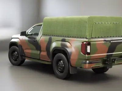 Generic Military Tactical Pickup Low-poly 3D model