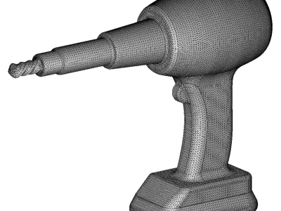 Wooden Cordless Power Drill Toy 3D model