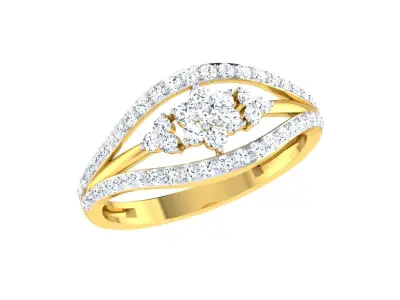 Solitaire Women Engagement Wedding Rings 3D print model get