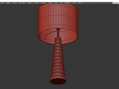 Currey and Co Kanikel Table Lamp Low-poly 3D model