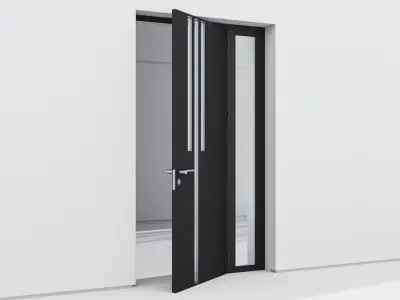 Aluminium door 188 3D model