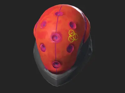 Project 2 - Toxic Red Low-poly 3D model