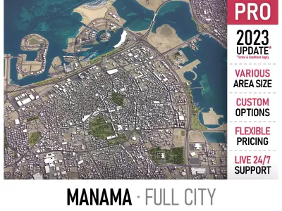 Manama Low-poly 3D model