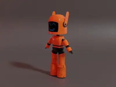 Robot orange 3D model