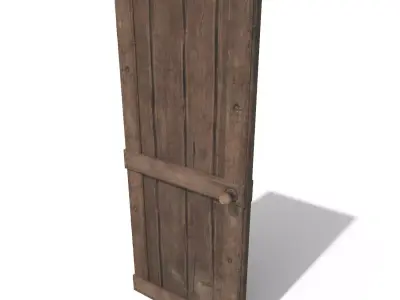 Medieval Door Low-poly 3D model