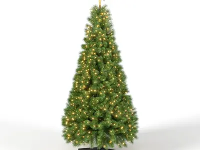 Christmas Tree with Animated Lights - 9 feet 3D model