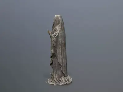 Woman Statue Low-poly 3D model