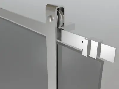 Glass slide door 3D model