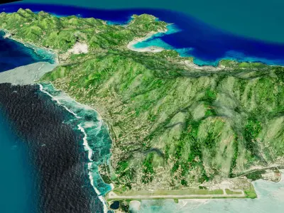 Seychelles Mahe Island 3d model Low-poly 3D model