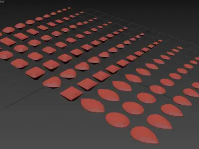  Standard diamond of different cut 