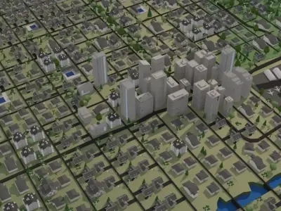 Phoenix Arizona - City Center Low-poly 3D model