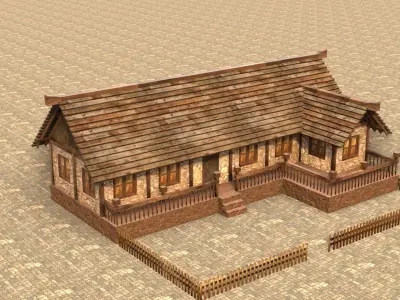 Medieval house sixteen 12 Low-poly 3D model