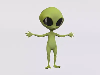 Cute Baby Alien 3D model