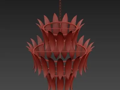 Cascading Chandeliers Noir 3D model