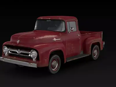 F-100 Rusted PBR 3D model