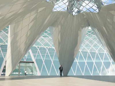 Moon and star building consept 3D model