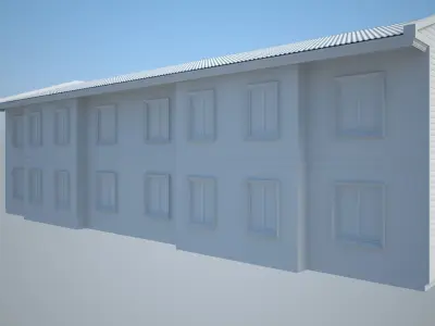 Villa Model three story apartment building 3D model