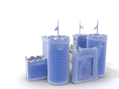 Stone Castle Fortress model pack Low-poly 3D model