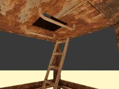 Industrial Filter Tank Low-poly 3D model