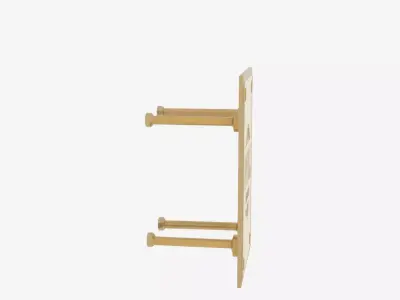 Exquisite 3D Brass Bank Door Push Plate Polished Finish 3D model