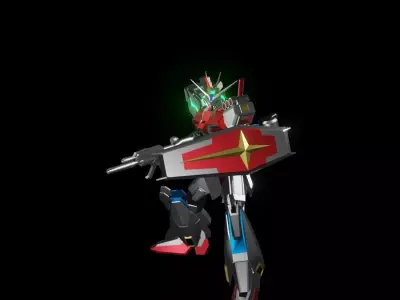 TheMechaNoid 1 gundam with lights 3D model