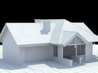 Highly detailed single-family house 2 3D model