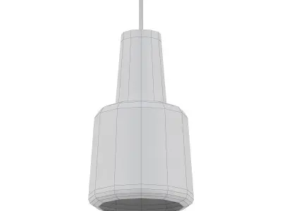 FARIN three pendant lights with glass and marble 3D model