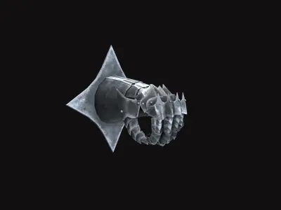 Medieval Torch V21 Low-poly 3D model