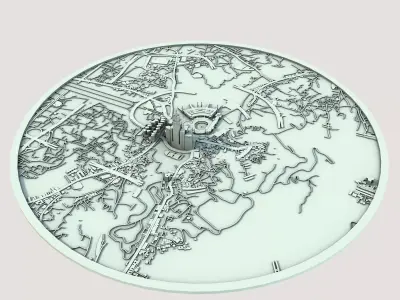 Mecca Downtown Saudi Arabia 3D print model