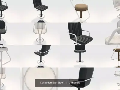 Collection Bar Stool 11 3D Model Pack