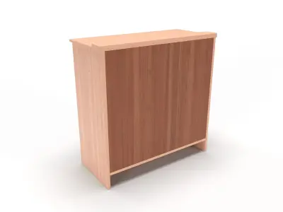 commode 6 wooden cabinet with drawers 3D model