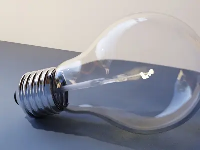 filament tungsten light bulb classic 3D model