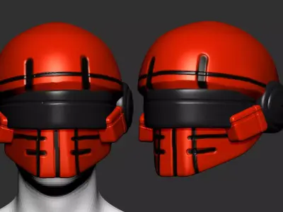 helmet high poly sculpt 3d printable 3D model 3