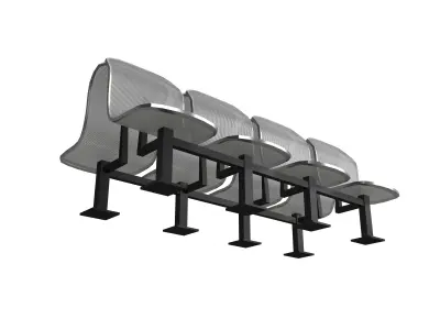 Public Seating v2 001 Low-poly 3D model