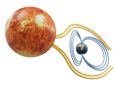 Geomagnetic Storm Icon v1 001 Low-poly 3D model