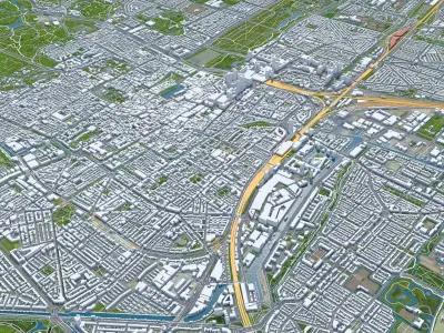 The Hague City South Holland Netherlands Low-poly 3D model