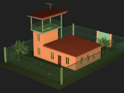 Cartoon home sweet home 3D model