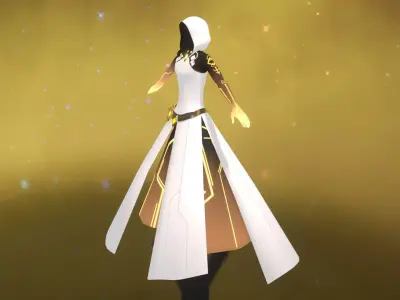 Archont Outfit Skin Low-poly 3D model