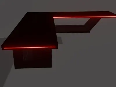 L shaped table 3D model