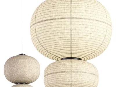 3 HomeLover Fabric Hanging Lantern Low-poly 3D model